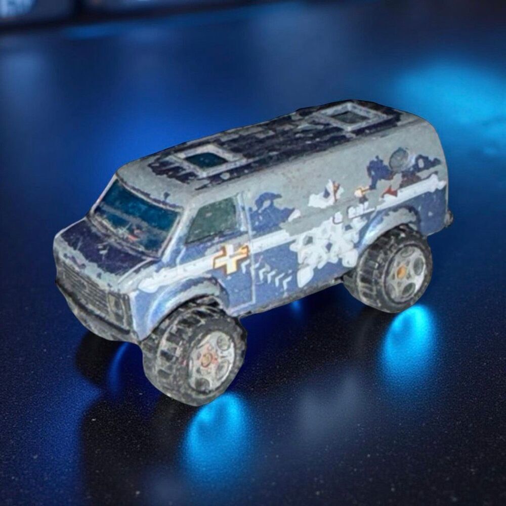 Original 1981 Vintage Diecast MATCHBOX 4x4 Snow Cappers Blue Chevy Van 1:64